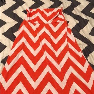 Chevron maxi skirt